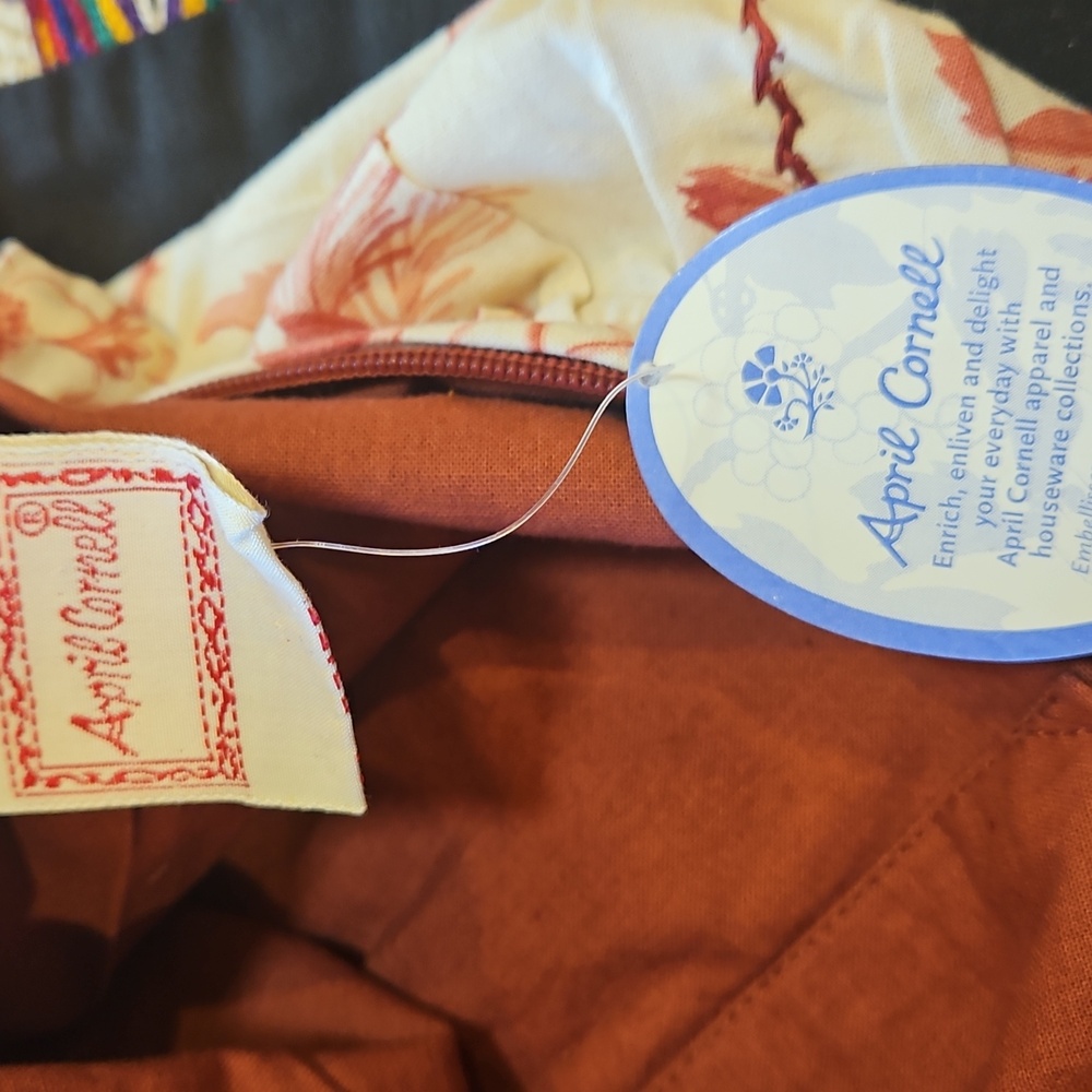 Vintage April Cornell Toile Cherry Cherry Hobo Bag💖💖💖NWT - Picture 5 of 5